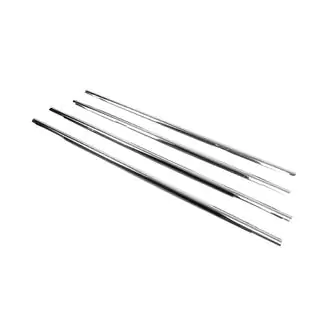 Cornici esterne finestrini acciaio inox (4 pz) foto 4