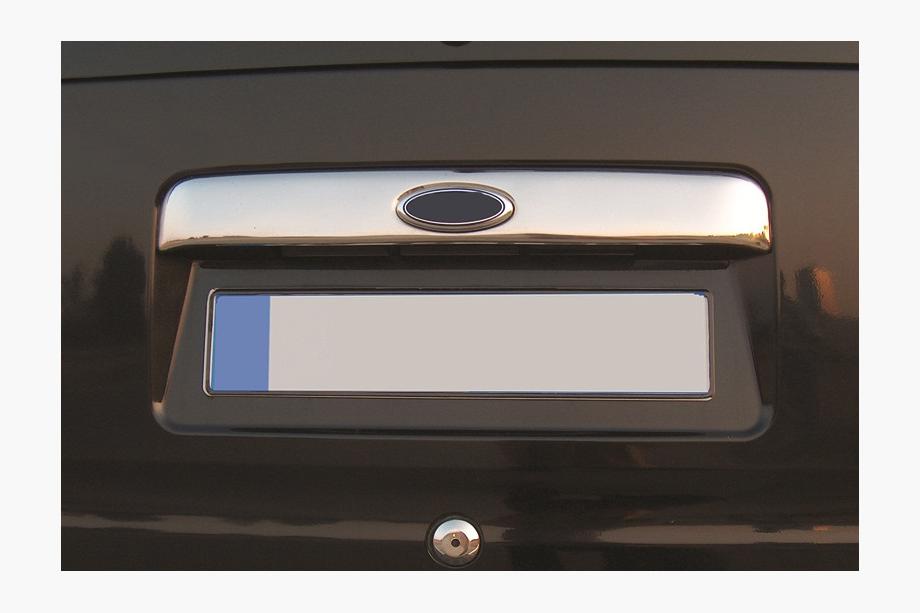 Ford Connect 2006–2009 Modanatura cromata sopra targa (installazione su originale, con spazio per logo, acciaio inox) OmsaLine - Acciaio Inox Italiano Image
