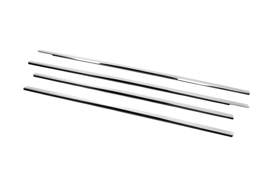 Hyundai Accent 2006-2010 Cornici esterne finestrini acciaio inox (4 pz) Carmos - Acciaio Inox Turco Foto 3