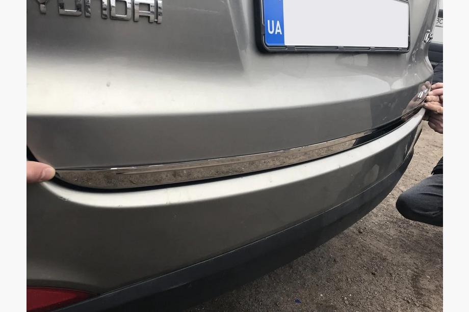 Hyundai IX-35 2010-2015 Modanatura bagagliaio acciaio inox Carmos - Acciaio Inox Turco Foto 4