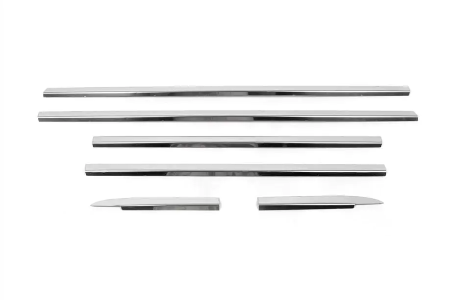 Mercedes ML W163 1997-2005 Cornici esterne finestrini acciaio inox (6 pz) Foto 3