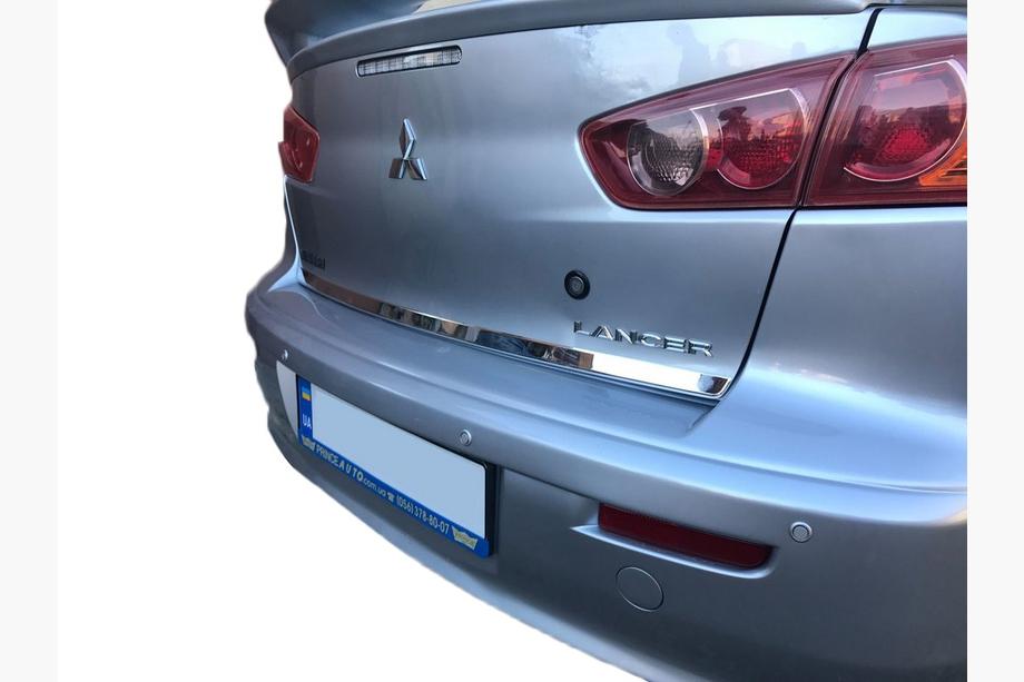 Mitsubishi Lancer X 2008- Protezione battivaligia acciaio inox Carmos - Acciaio Inox Turco Image