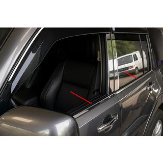 Cornici Finestrini Acciaio Inox (4 pz) Mitsubishi Pajero Wagon IV 2006-2021 foto 1