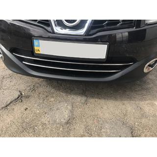 Listelli per griglia inferiore (2 pz, acciaio inox) Nissan Qashqai 2010-2014 foto 4