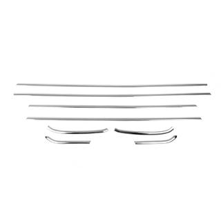 Modanature inferiori finestrini cromate (Hatchback, 8 pz, acciaio inox) foto 2