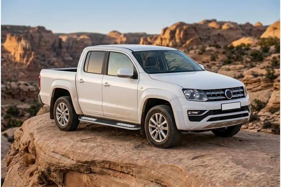 Volkswagen Amarok 2010-2022 Pedane Laterali Tayga V2 (2 pz, Alluminio) Image