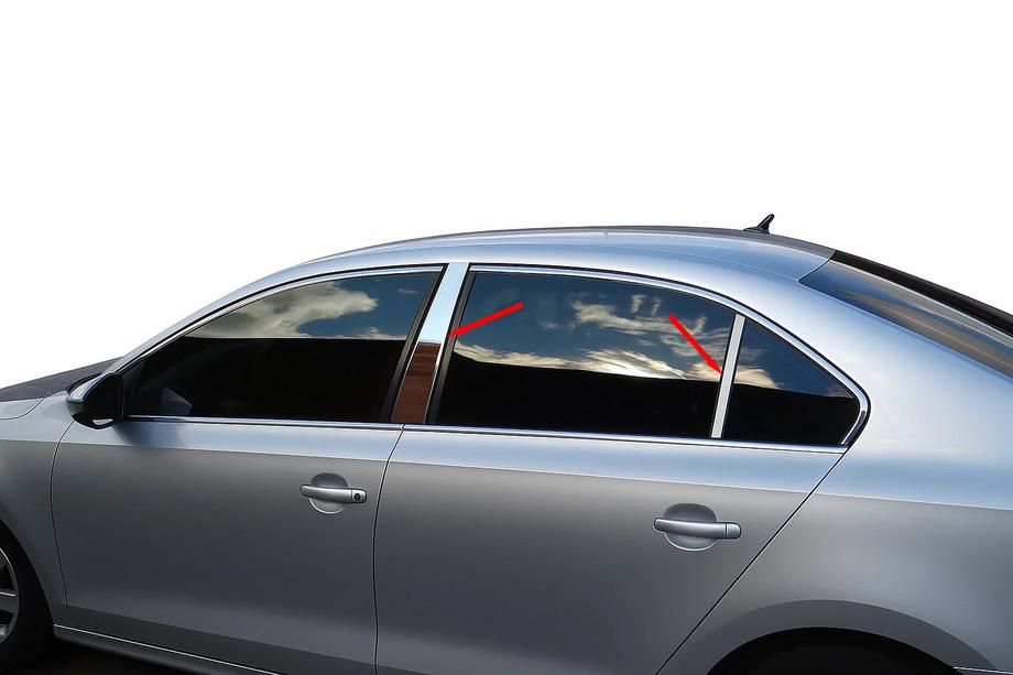 Volkswagen Jetta 2011-2018 Modanature Montanti Porta in Acciaio Inox Image