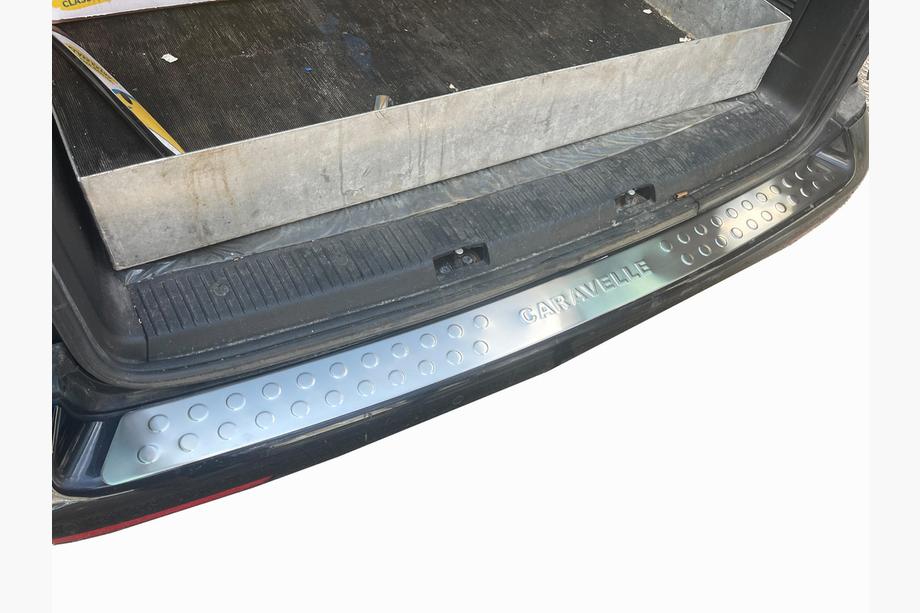 Volkswagen T5 2010-2015 Protezione paraurti posteriore dritta (Omsa, acciaio inox) Multivan Image