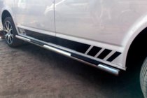 Volkswagen T5 2010-2015 Barre Laterali (2 pz, Acciaio Inox) foto 7