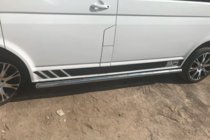 Volkswagen T5 Multivan 2003–2010 Barre Laterali (2 pz, Acciaio Inox) 60mm, Passo Lungo foto 4