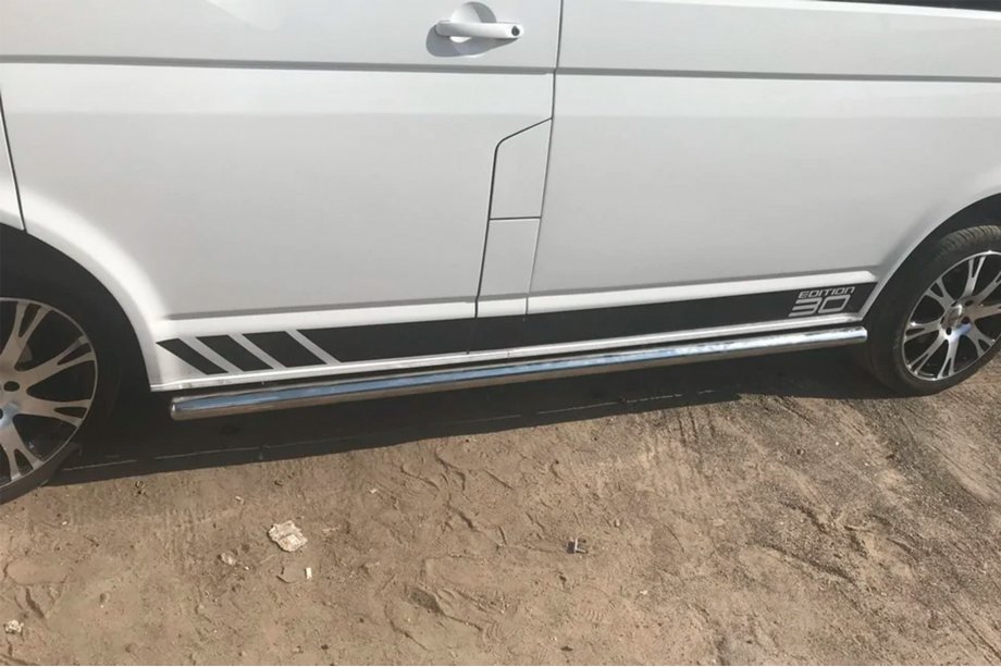 Volkswagen T5 Multivan 2003–2010 Barre Laterali (2 pz, Acciaio Inox) 70mm, Passo Corto Foto 4