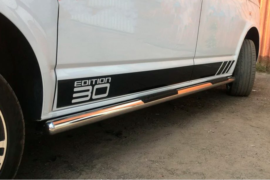 Volkswagen T5 Multivan 2003–2010 Barre Laterali (2 pz, Acciaio Inox) 70mm, Passo Corto Foto 10