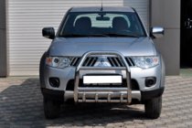 Mitsubishi Pajero Sport 2008-2015 Protezione Anteriore QT007 (Acciaio Inox) foto 2