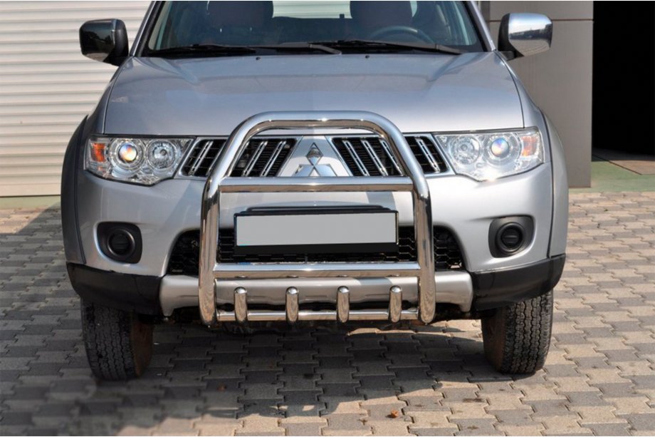Mitsubishi Pajero Sport 2008-2015 Protezione Anteriore QT007 (Acciaio Inox) Image