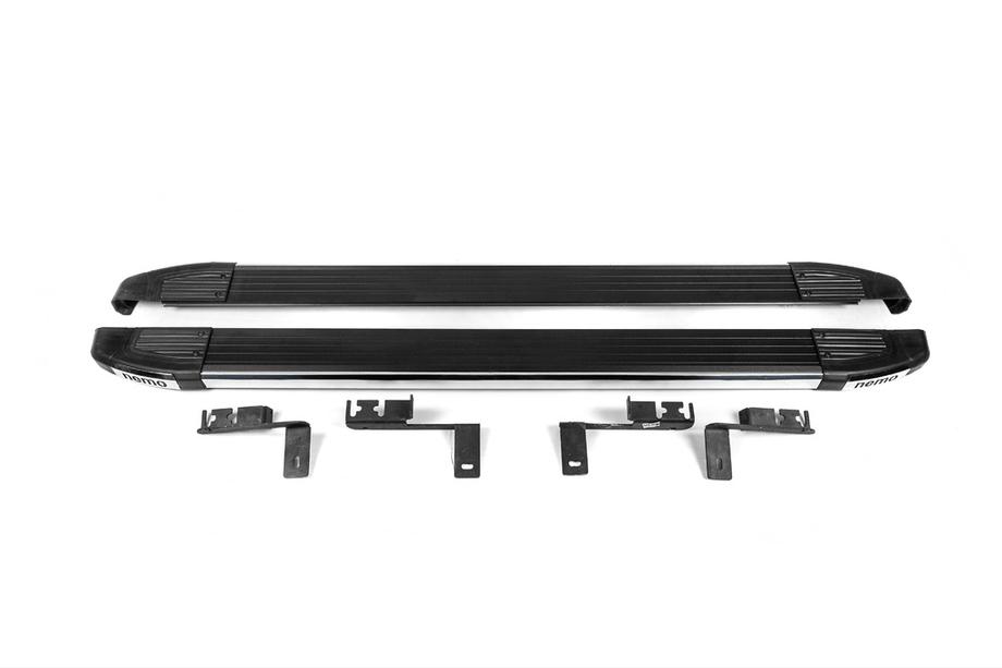 Citroen Nemo 2007-2017 Pedane laterali Omsa Black (2 pz, alluminio) Image