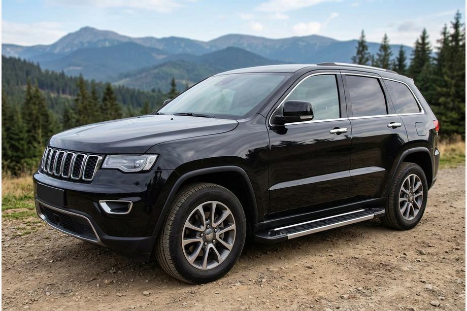 Jeep Grand Cherokee WK2 2010-2021 Pedane Laterali RedLine V1 (2 pz, Alluminio) Foto 1