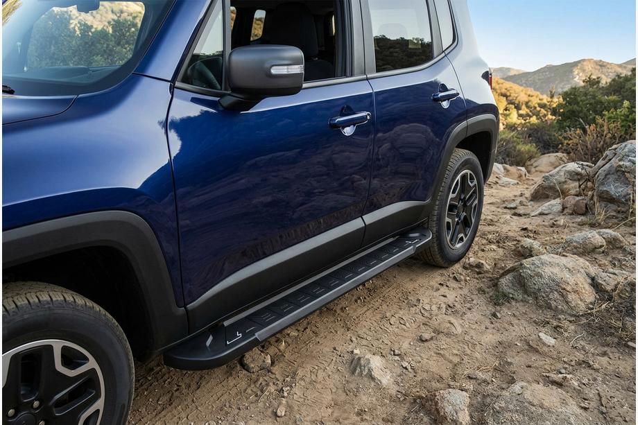Jeep Renegade 2014- Pedane Laterali RedLine Black (2 pz, Alluminio) Image