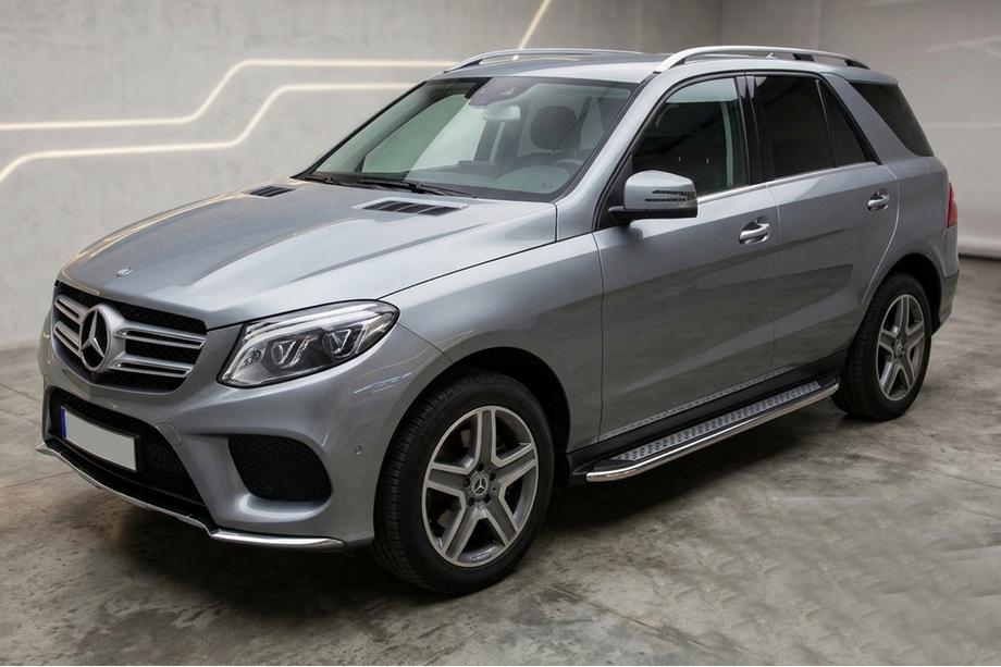 Mercedes GLE/ML class W166 2011-2018 Pedane Laterali Maydos V2 (2 pz, acciaio inox) Image