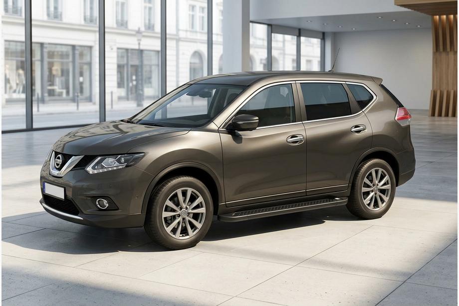 Nissan X-trail T32/Rogue 2014-2021 Pedane Laterali Allmond Black (2 pz, Alluminio) Image