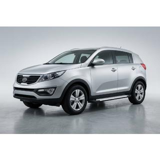 Pedane Laterali Allmond Grey (2 pz, Alluminio) Kia Sportage 2010-2015 foto 1