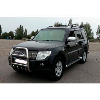 Protezione Anteriore QT011 (Acciaio Inox) Mitsubishi Pajero Wagon IV 2006-2021 foto 1