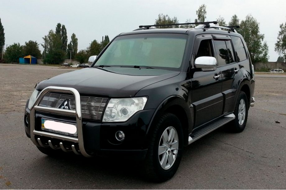 Mitsubishi Pajero Wagon IV 2006-2021 Protezione Anteriore QT011 (Acciaio Inox) Foto 1