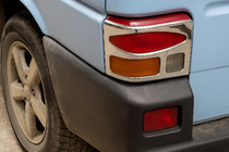 Volkswagen T4 Transporter 1990-2003 Coperture Fanali Posteriori (2 pz, Acciaio Inox) Carmos - Acciaio Inox Turco foto 1