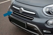 Fiat 500X 2014-2024 Protezione paraurti anteriore in acciaio inox foto 1