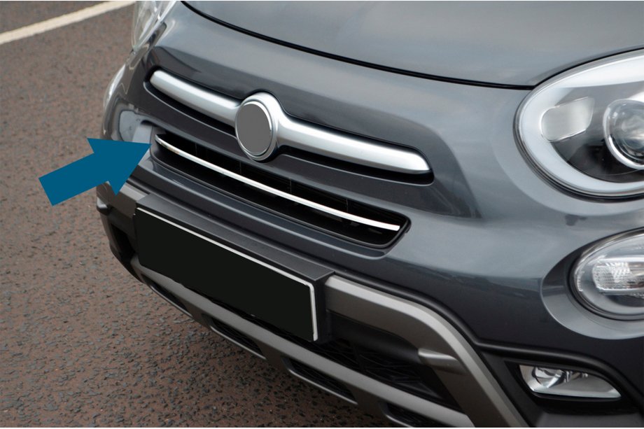 Fiat 500X 2014-2024 Protezione paraurti anteriore in acciaio inox Image