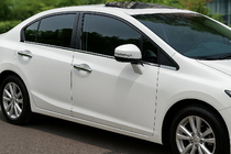 Honda Civic Sedan IX 2011-2016 Cornici esterne finestrini acciaio inox OmsaLine (6 pz) foto 1