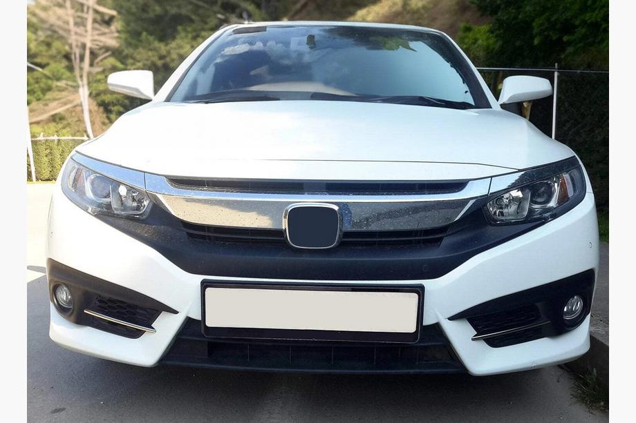 Honda Civic Sedan X 2016-2021 Coperture per fendinebbia OmsaLine (2 pz, acciaio inox) Foto 3