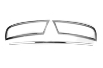 Skoda Superb 2015-2024 Protezione terminale paraurti posteriore OmsaLine (3 pz, acciaio inox) foto 2