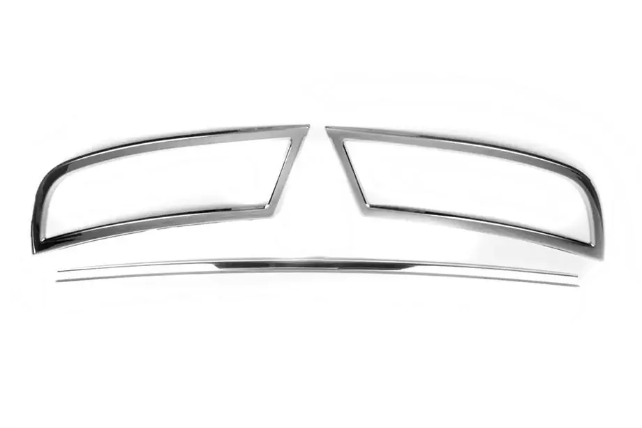 Skoda Superb 2015-2024 Protezione terminale paraurti posteriore OmsaLine (3 pz, acciaio inox) Foto 2