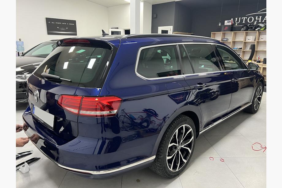 Volkswagen Passat B8 2015-2023 Protezione paraurti posteriore in acciaio inox SD/SW (3 pz) Carmos - Acciaio Inox Turco Foto 4