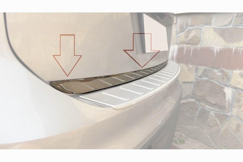 Volkswagen Tiguan 2016-2023 Modanatura bagagliaio acciaio inox OmsaLine - Acciaio Inox Italiano Foto 3