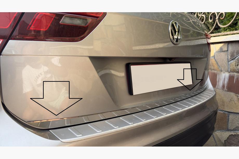 Volkswagen Tiguan 2016-2023 Modanatura bagagliaio acciaio inox OmsaLine - Acciaio Inox Italiano Foto 5