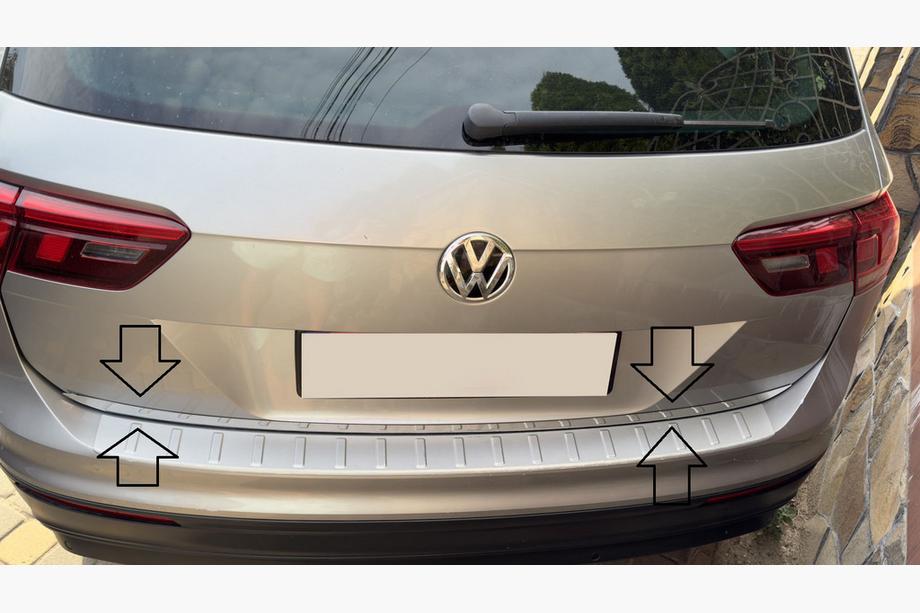 Volkswagen Tiguan 2016-2023 Modanatura bagagliaio acciaio inox OmsaLine - Acciaio Inox Italiano Foto 7