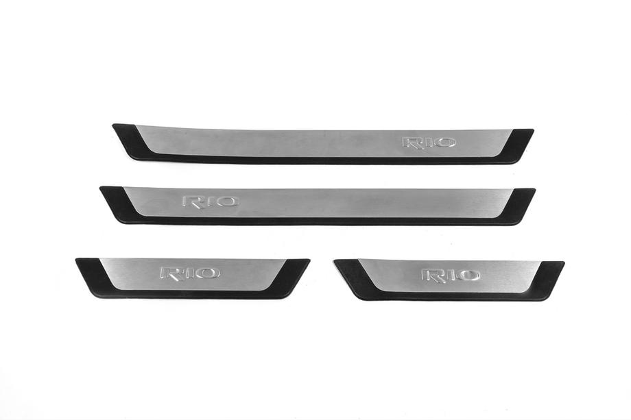 Kia Rio 2012-2017 Battitacco Flexill (4 pz, acciaio inox) Image