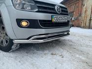 Volkswagen Amarok 2010-2022 Protezione Anteriore Doppia Vegas 2010-2016 Acciaio Inox foto 7