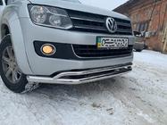 Volkswagen Amarok 2010-2022 Protezione Anteriore Doppia Vegas 2010-2016 Acciaio Inox foto 8