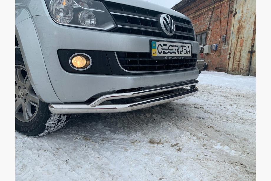 Volkswagen Amarok 2010-2022 Protezione Anteriore Doppia Vegas 2010-2016 Acciaio Inox d70/42 mm Foto 7