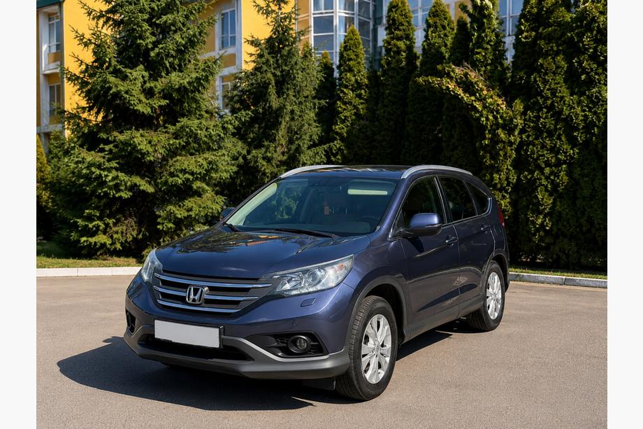 Honda CRV 2012-2016 Corrimano longitudinali integrati sul tetto grigi OEM (plastica ABS, montaggio a bulloni) Foto 2