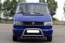 Volkswagen T4 Transporter 1990-2003 Protezione Anteriore WT003 60mm Acciaio Inox 50mm, con scritta foto 2