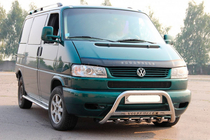 Volkswagen T4 Transporter 1990-2003 Protezione Anteriore WT003 60mm Acciaio Inox 50mm, con scritta foto 6