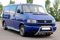 Volkswagen T4 Transporter 1990-2003 Protezione Anteriore WT003 60mm Acciaio Inox 50mm, con scritta foto 5