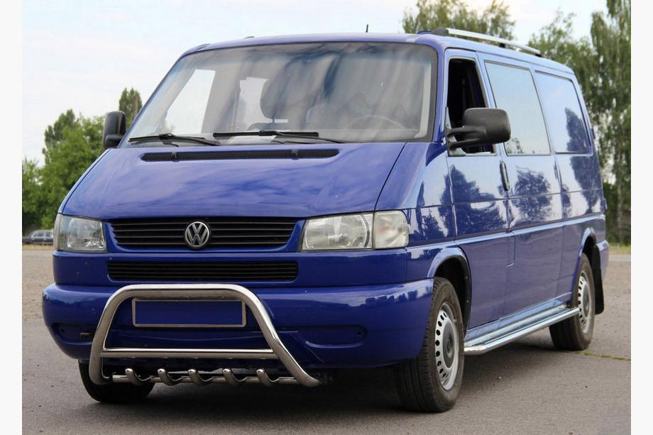 Volkswagen T4 Transporter 1990-2003 Protezione Anteriore WT003 60mm Acciaio Inox 50mm, con scritta Image