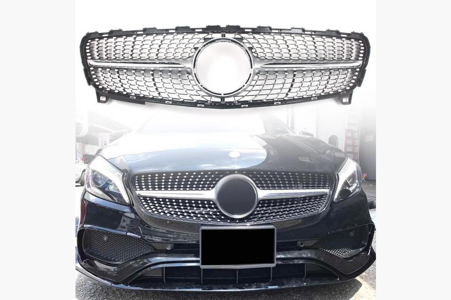 Mercedes A-сlass W176 2012-2018 Griglia Anteriore Diamond Silver (2015-2018) Image