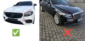 Mercedes E-сlass W213 2016-2023 Griglia Anteriore Diamond Black (per Avantgarde/AMG-Line/E43 AMG/E53 AMG 2016-2020) foto 5
