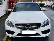 Mercedes C-class W205 2014-2021 Griglia Anteriore Diamond Silver (per Avantgarde/AMG-Line/C43 AMG) 2014-2018, senza telecamera foto 17