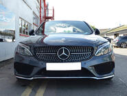 Mercedes C-class W205 2014-2021 Griglia Anteriore Diamond Silver (per Avantgarde/AMG-Line/C43 AMG) 2014-2018, senza telecamera foto 19